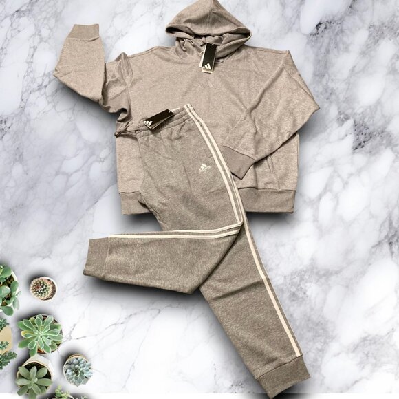 NWT ADIDAS 2 PC hoodie sweatshirt  jogger sweatpants outfit size XL set - Picture 3 of 5
